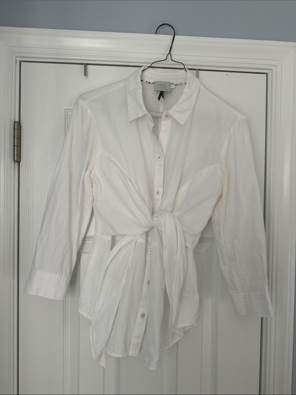 Anthropologie Cotton Tie-Front Button-Down